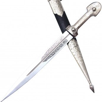 Кавказский кинжал сувенирный КИЗЛЯР К-01 011823 мельхиор/кожа Кавказский кинжал сувенирный КИЗЛЯР К-01 011823 мельхиор/кожа