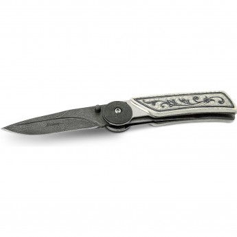 Нож складной КИЗЛЯР БАЙКЕР-1 сталь Дамаск рукоять серебро Кубачи Нож складной КИЗЛЯР БАЙКЕР-1 сталь Дамаск рукоять серебро Кубачи